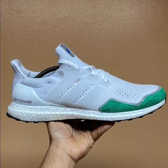 Adidas Ultra Boost 1.0 DNA Cloud White Green Running Sneakers - Picture 4 of 17